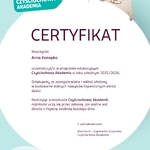 Certyfikat udziału w Czyściochowej Akademii - Nauczyciel.jpg