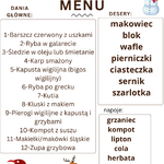 Menu wigilijne