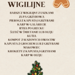 Menu wigilijne